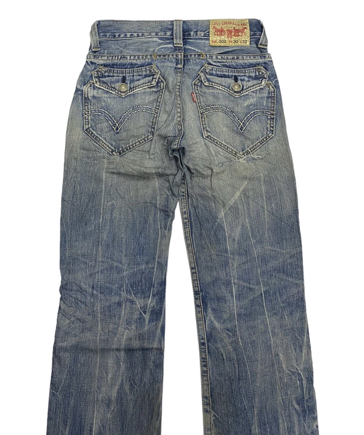 Undercover FLARED🔥VINTAGE LEVIS DISTRESSED THRASHED DENIM PANTS Size US 30 / EU 46 - 6 Thumbnail