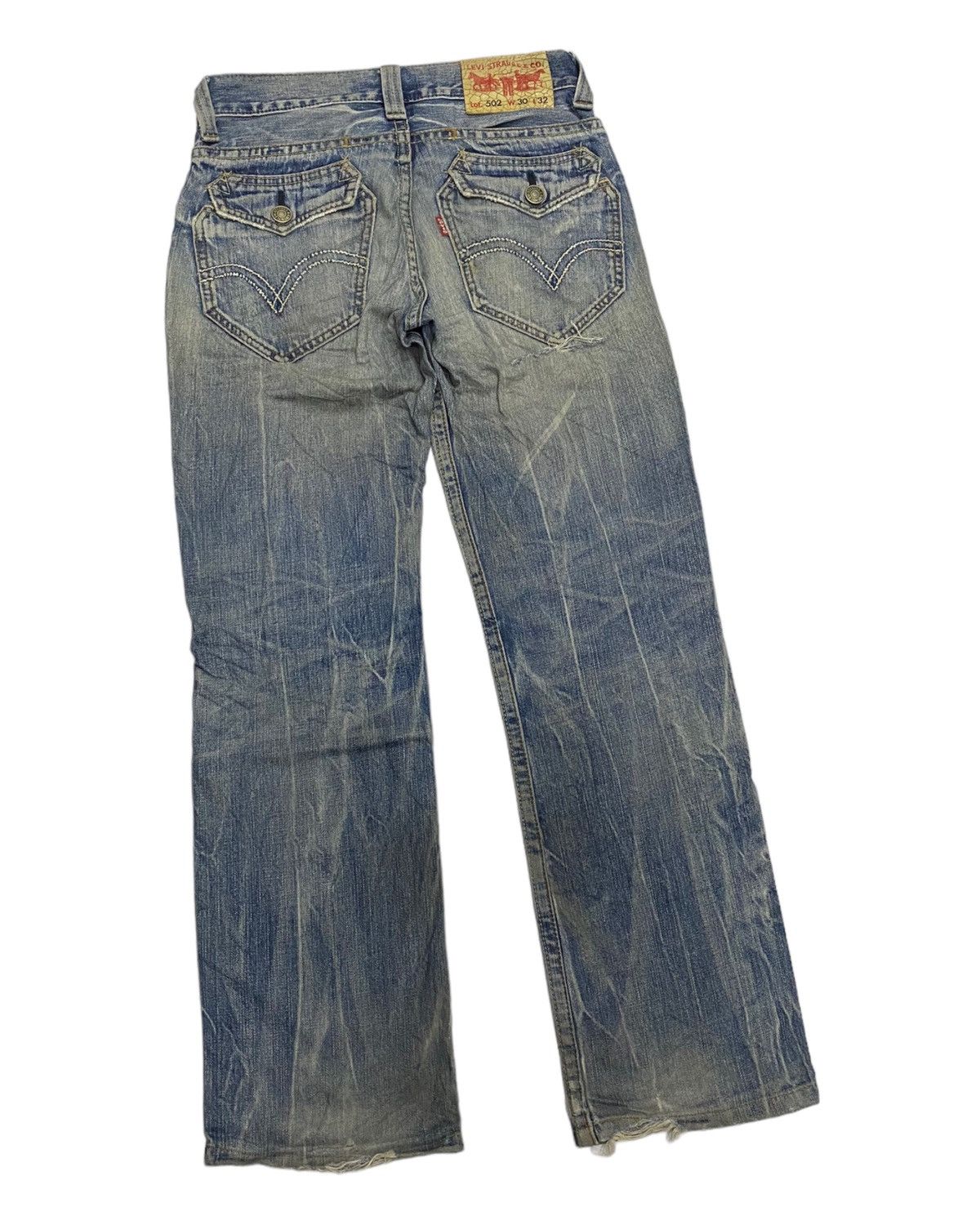 Undercover FLARED🔥VINTAGE LEVIS DISTRESSED THRASHED DENIM PANTS Size US 30 / EU 46 - 4 Thumbnail