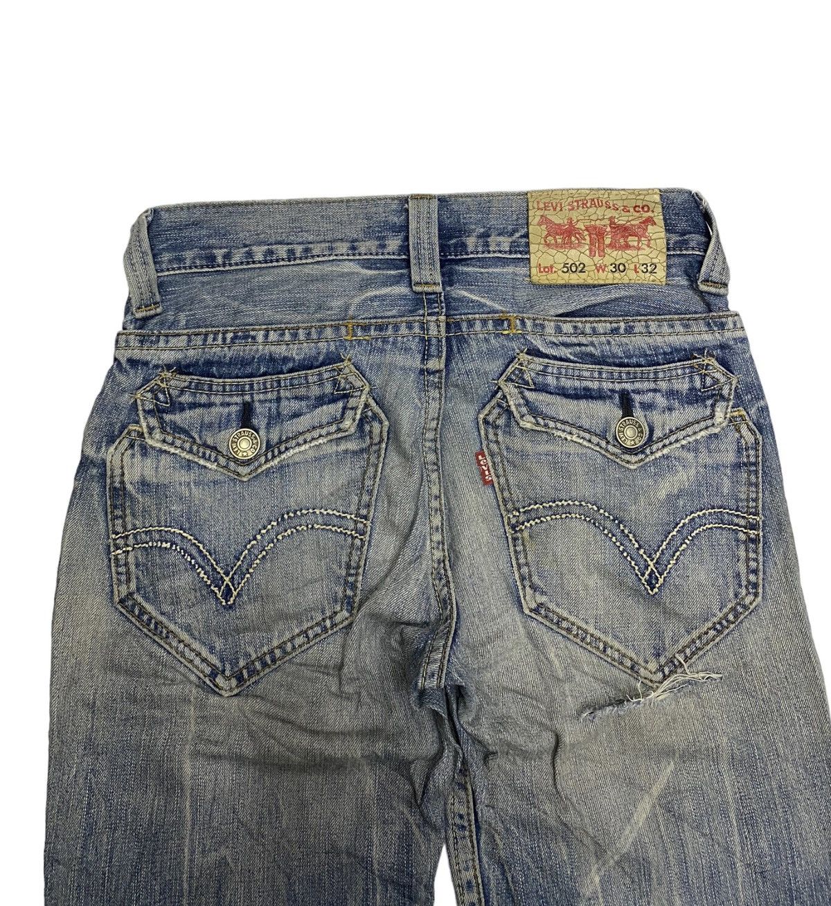 Undercover FLARED🔥VINTAGE LEVIS DISTRESSED THRASHED DENIM PANTS Size US 30 / EU 46 - 9 Thumbnail
