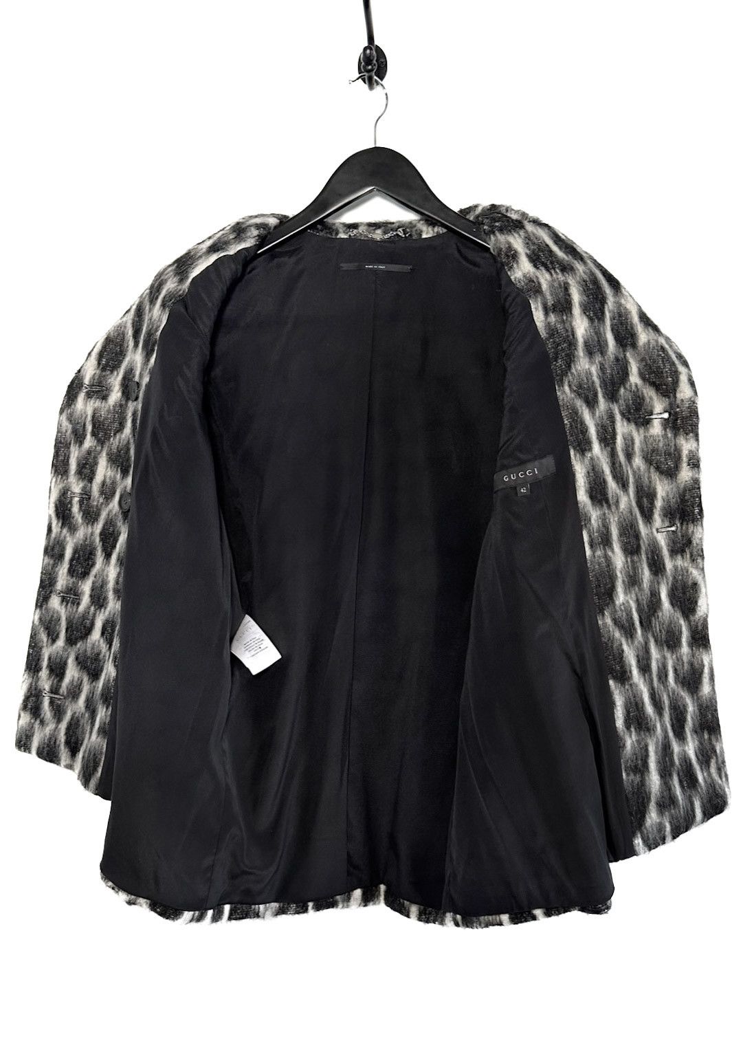 Gucci Gucci Alpaca Blend Animal Print Double Breasted Pea Coat Size M / US 6-8 / IT 42-44 - 5 Thumbnail
