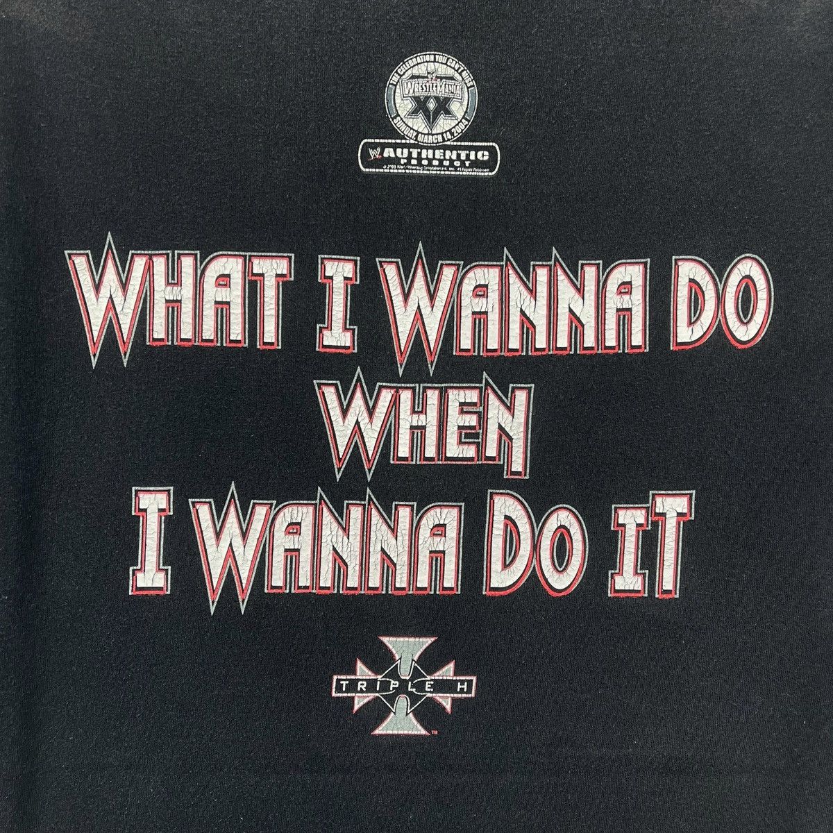 WWE Vintage Y2K 2003 WWE Triple H Big Logo T-shirt | L | Swag Size US XL / EU 56 / 4 - 7 Thumbnail