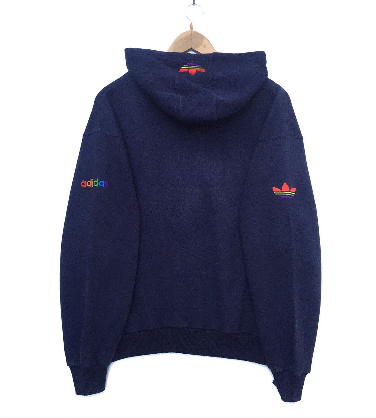 Adidas Vintage 90s Adidas Trefoil Big Logo Hoodie | | M Size US M / EU 48-50 / 2 - 6 Thumbnail