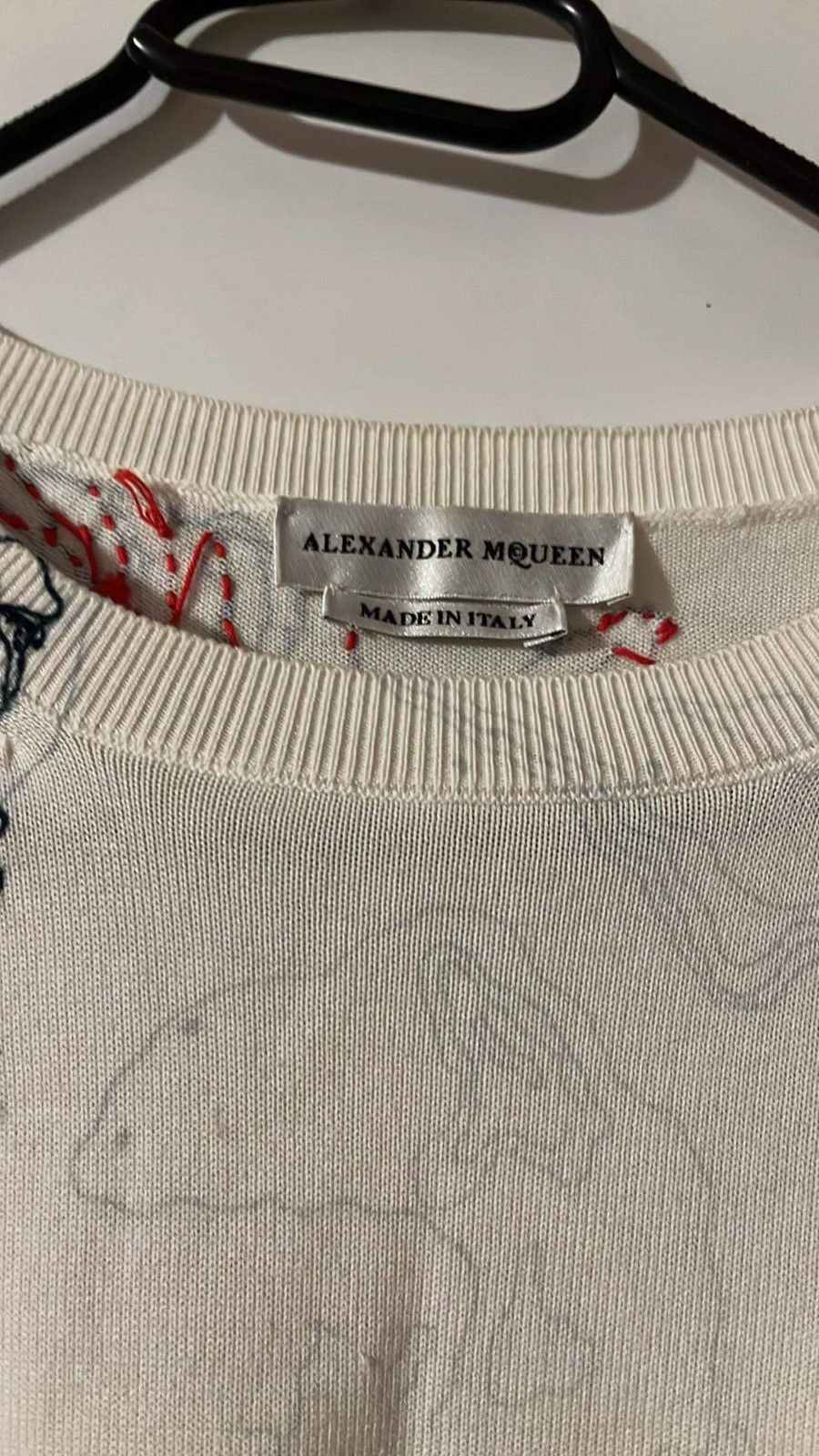 Alexander McQueen Alexander McQueen White Explorer Thread Sweater Size US M / EU 48-50 / 2 - 3 Thumbnail