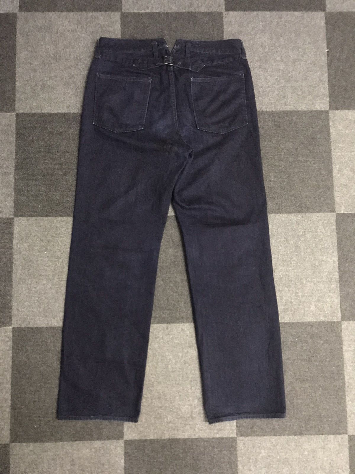 *A VONTADE × Indigo P72 AVONTADE Indigo Military Fish Tail Buckle Back Pant Size US 33 - 5 Thumbnail