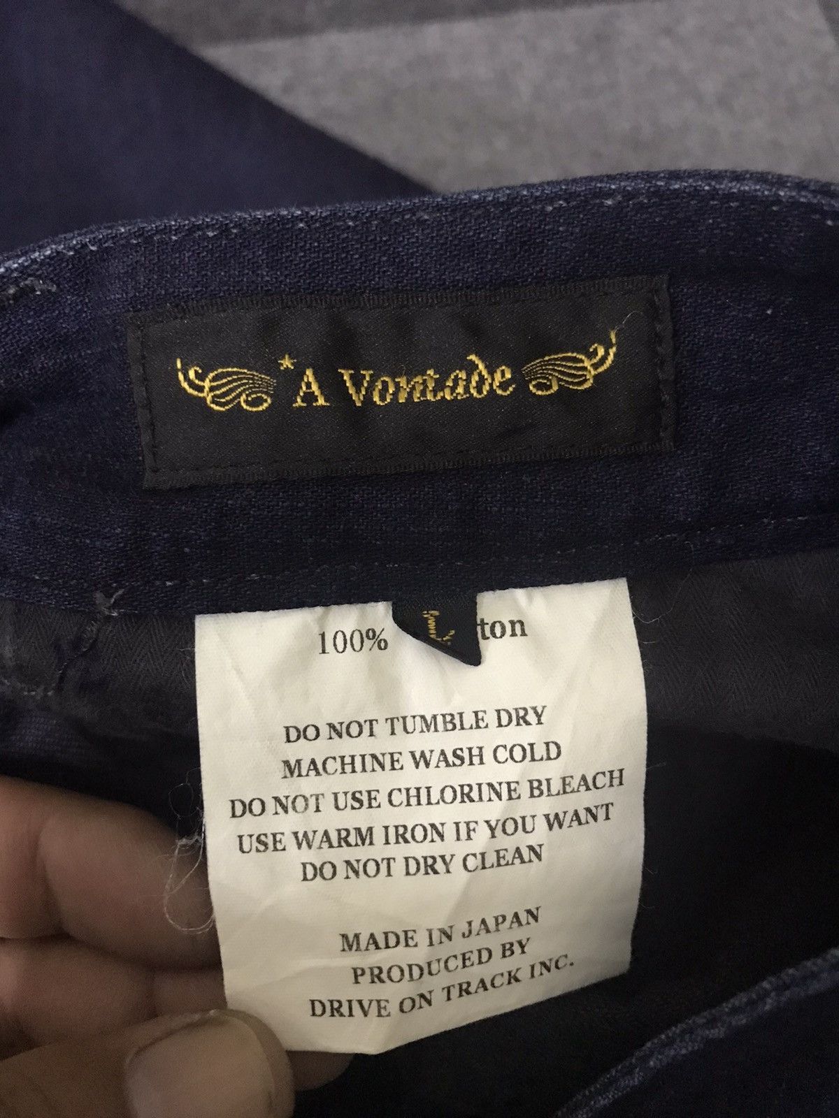 *A VONTADE × Indigo P72 AVONTADE Indigo Military Fish Tail Buckle Back Pant Size US 33 - 12 Thumbnail