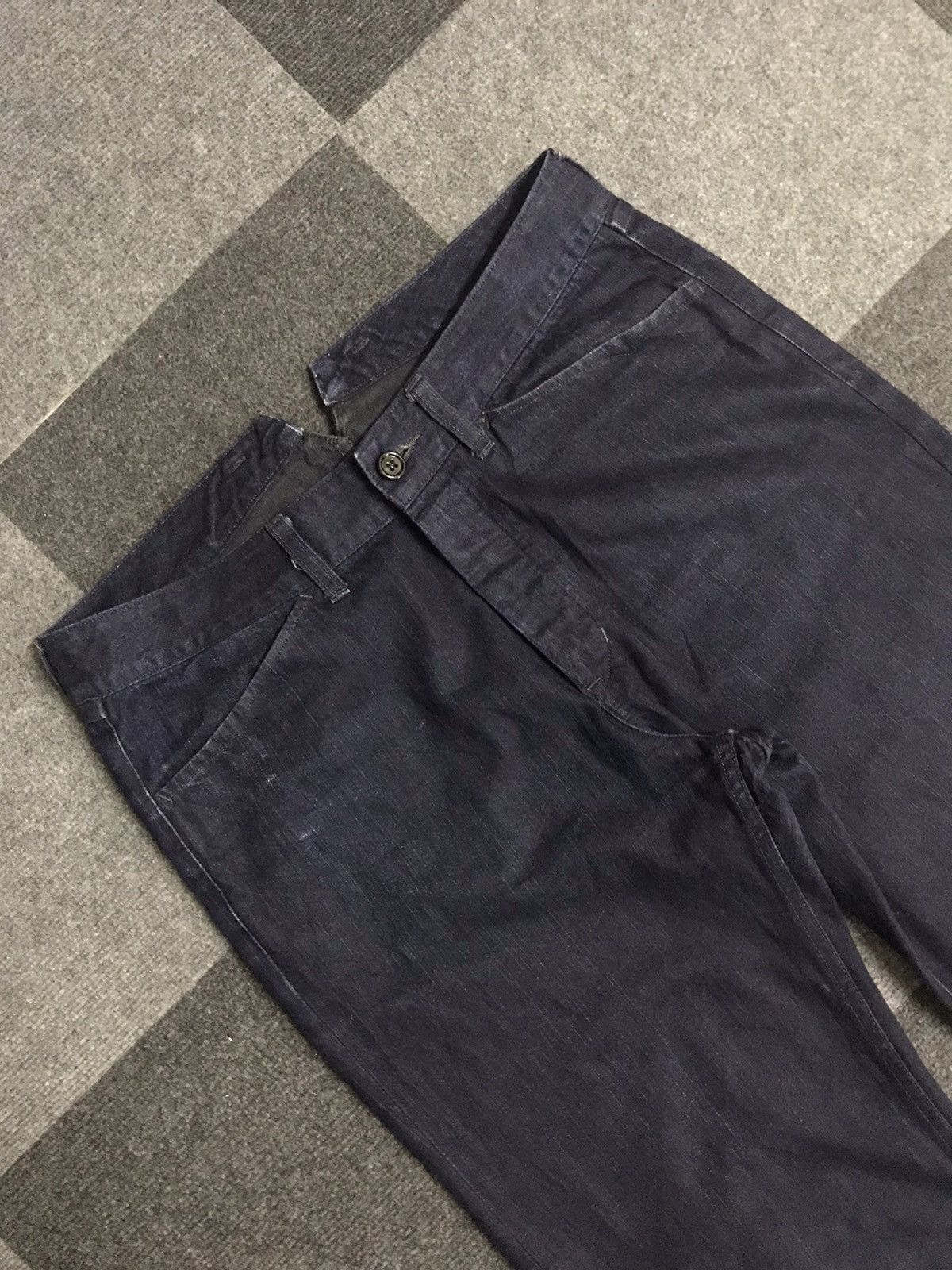*A VONTADE × Indigo P72 AVONTADE Indigo Military Fish Tail Buckle Back Pant Size US 33 - 2 Thumbnail