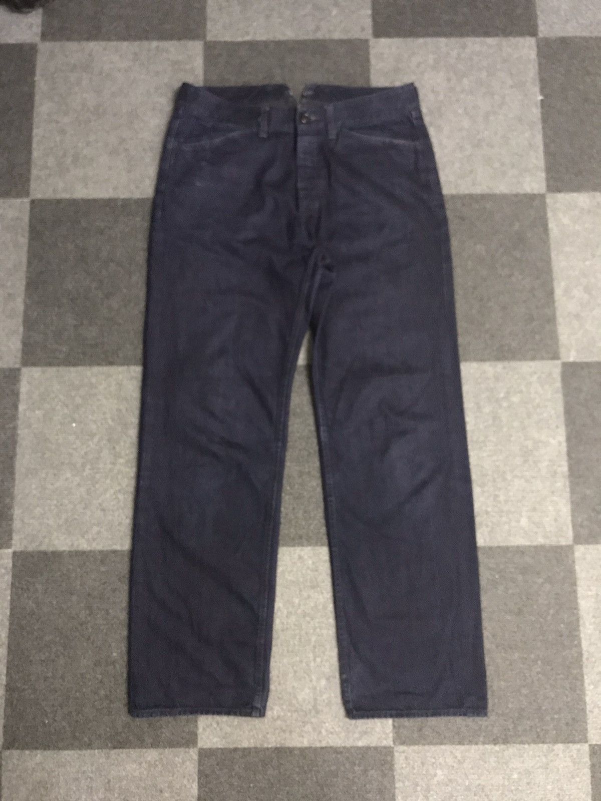 *A VONTADE × Indigo P72 AVONTADE Indigo Military Fish Tail Buckle Back Pant Size US 33 - 1 Thumbnail