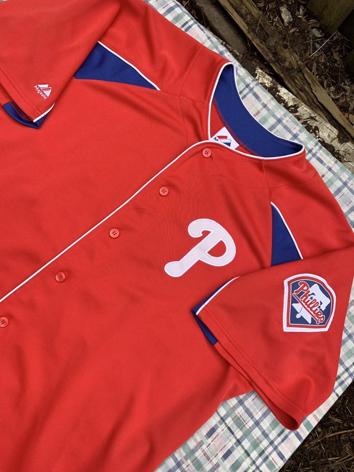 MLB × Majestic Majestic Philadelphia Phillies Cliff Lee MLB Jersey Size US XL / EU 56 / 4 - 2 Thumbnail