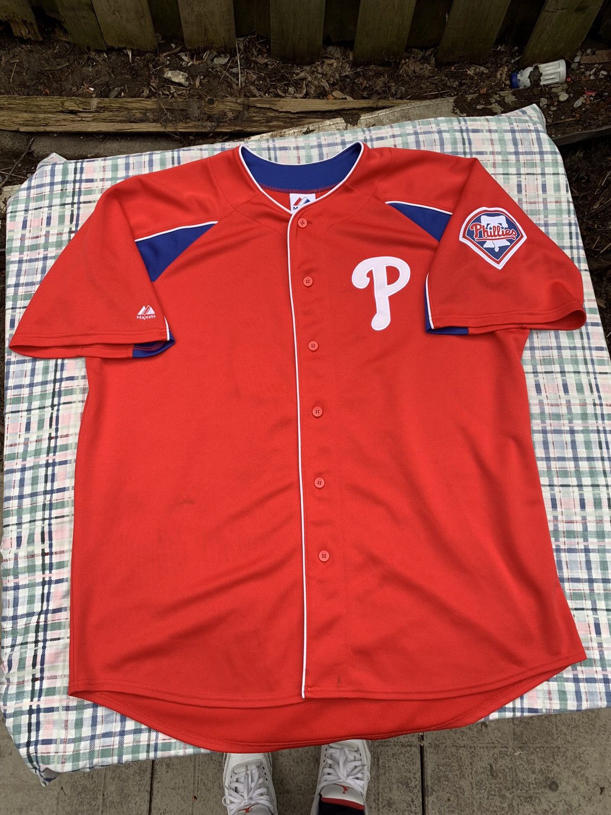 MLB × Majestic Majestic Philadelphia Phillies Cliff Lee MLB Jersey Size US XL / EU 56 / 4 - 1 Thumbnail