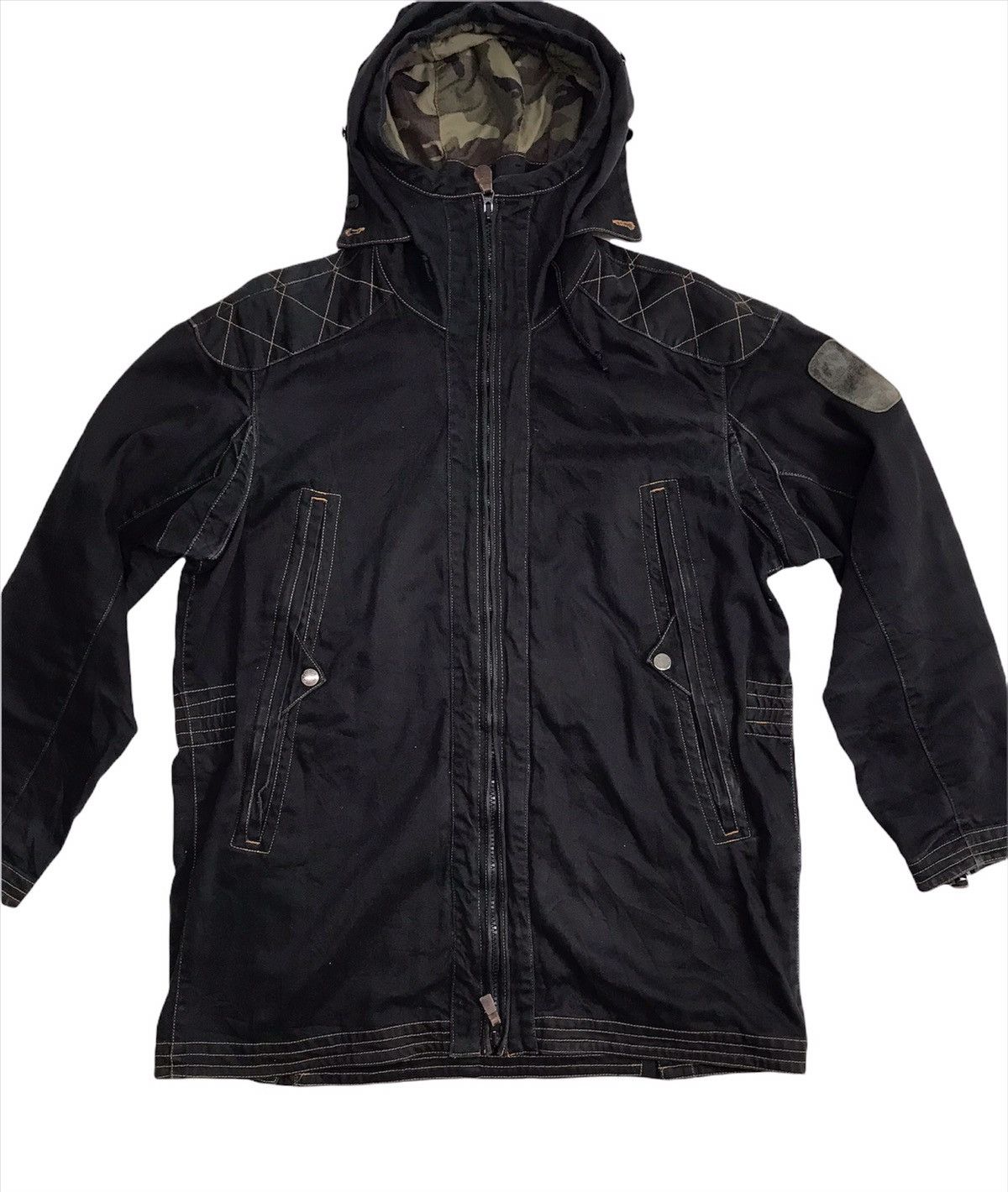 Avirex 🔥Vintage Avirex Padded Hoodie Military Parka Size US L / EU 52-54 / 3 - 3 Thumbnail