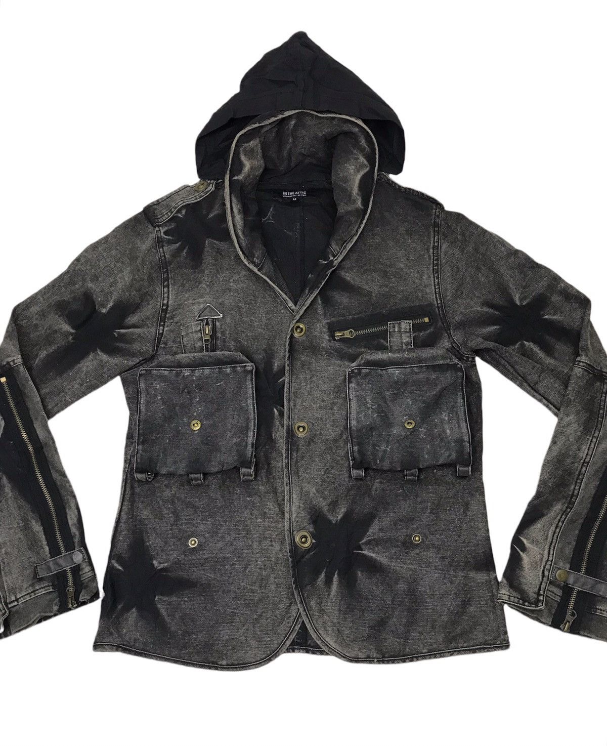 In The Attic 🔥In The Attic Tactical/Parachute Acid Wash Hoodie Jacket Size US S / EU 44-46 / 1 - 5 Thumbnail