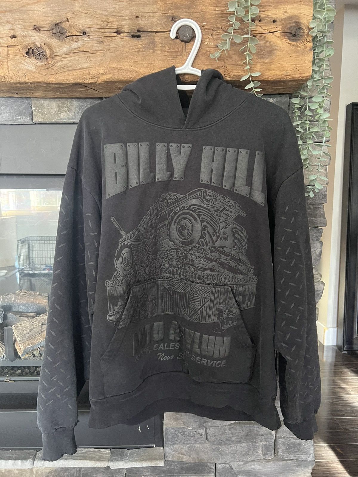 Billy Hill Auto Asylum Black On Black Hoodie