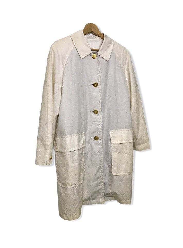 Burberry Heat🔥🔥Luxurious Burberrys Embroidered White Trenchcoat Size US L / EU 52-54 / 3 - 3 Thumbnail
