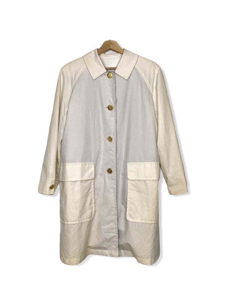 Burberry Heat🔥🔥Luxurious Burberrys Embroidered White Trenchcoat Size US L / EU 52-54 / 3 - 2 Thumbnail
