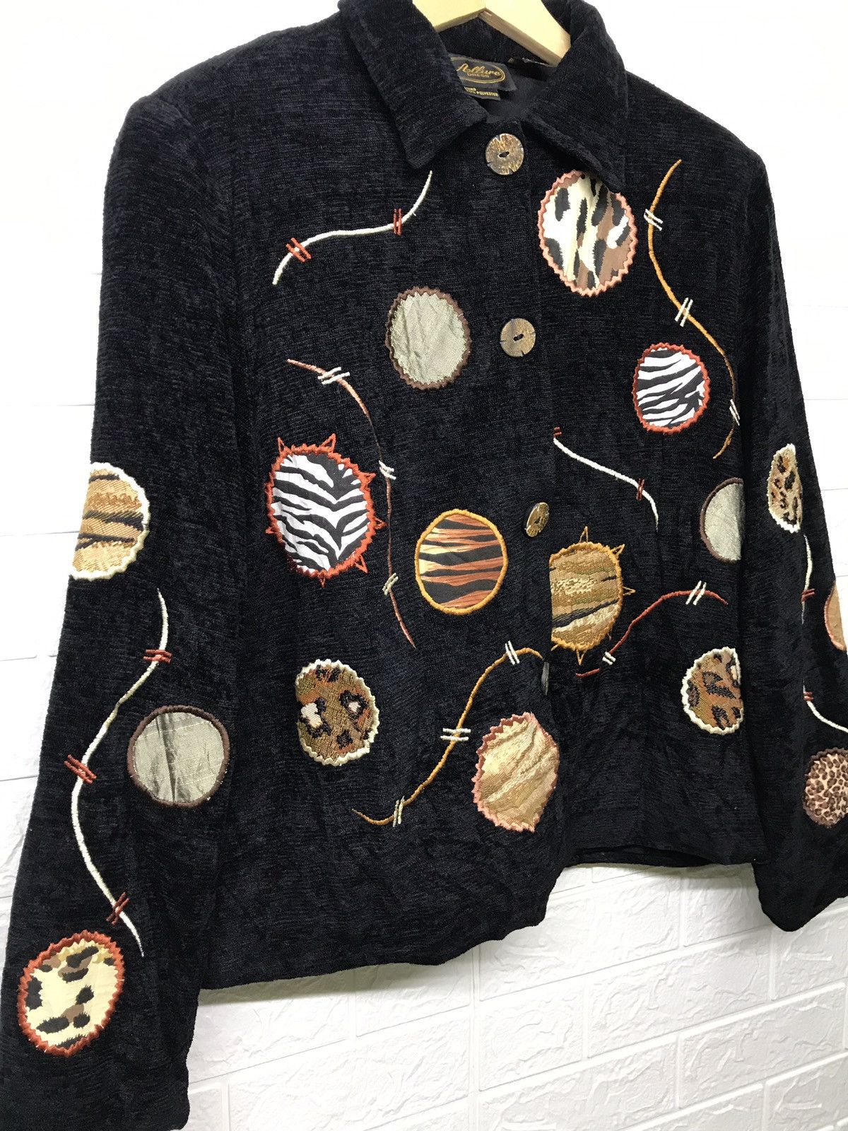 Art Comes First × Designer Allure Embroidered Art Corduroy Casual Jacket Size US S / EU 44-46 / 1 - 2 Thumbnail
