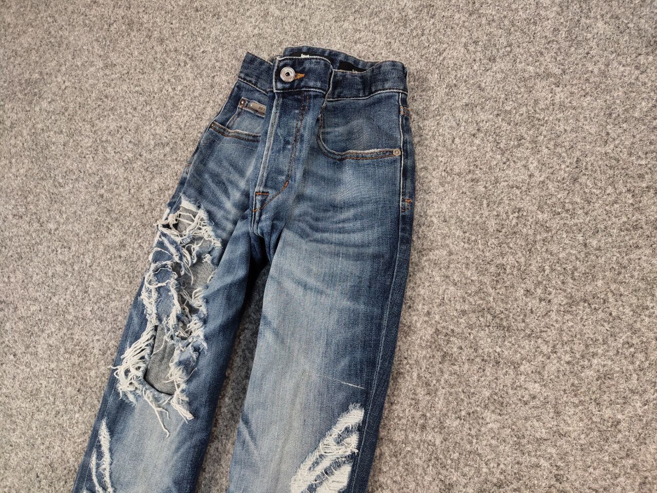 Just Cavalli Just Cavalli Exclusive Designer Distressed Blue Denim Jeans Size US 34 / EU 50 - 4 Thumbnail
