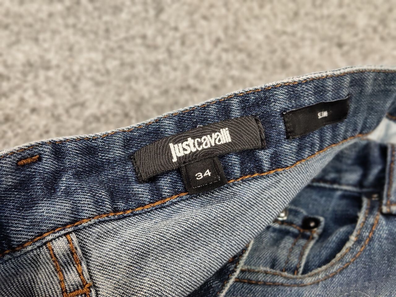 Just Cavalli Just Cavalli Exclusive Designer Distressed Blue Denim Jeans Size US 34 / EU 50 - 19 Thumbnail