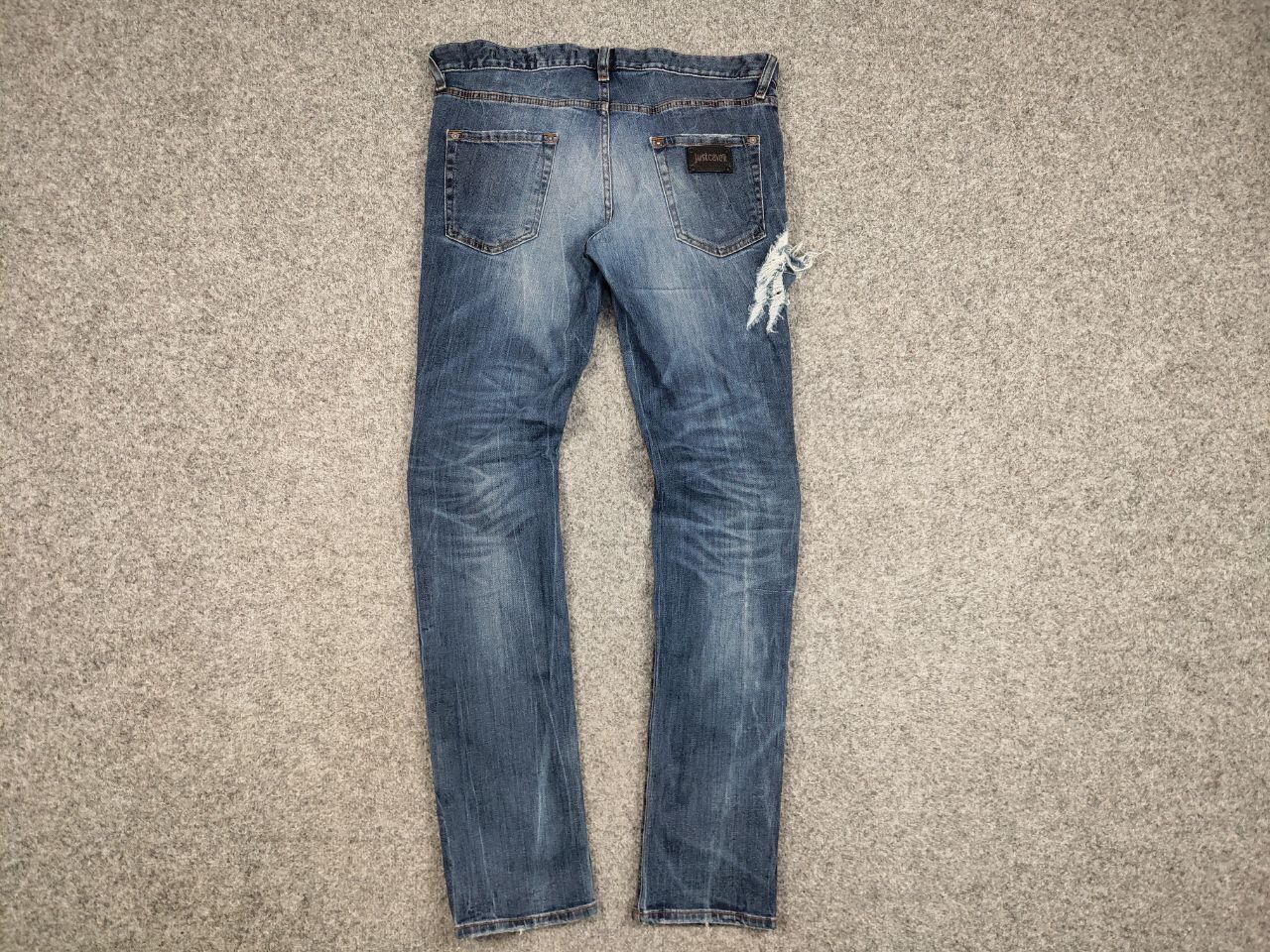 Just Cavalli Just Cavalli Exclusive Designer Distressed Blue Denim Jeans Size US 34 / EU 50 - 14 Thumbnail