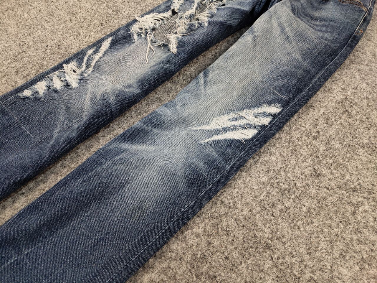 Just Cavalli Just Cavalli Exclusive Designer Distressed Blue Denim Jeans Size US 34 / EU 50 - 6 Thumbnail