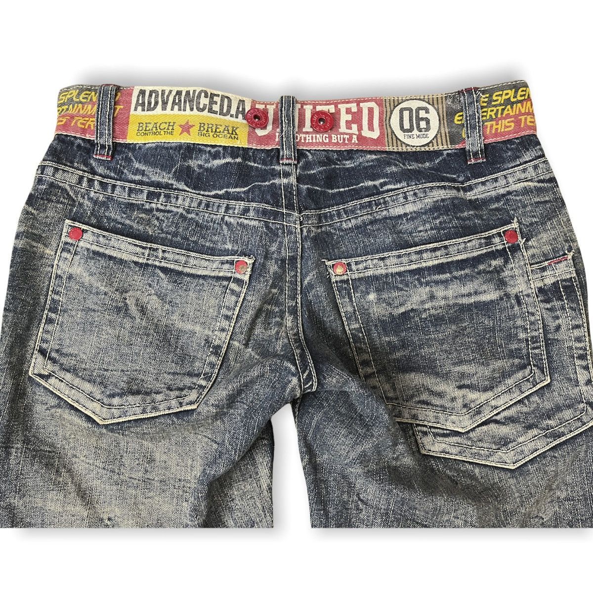 Japanese Brand CUSTOM DISTRESSED JAPAN DENIM JEANS PUNK STYLE Size US 32 / EU 48 - 12 Thumbnail