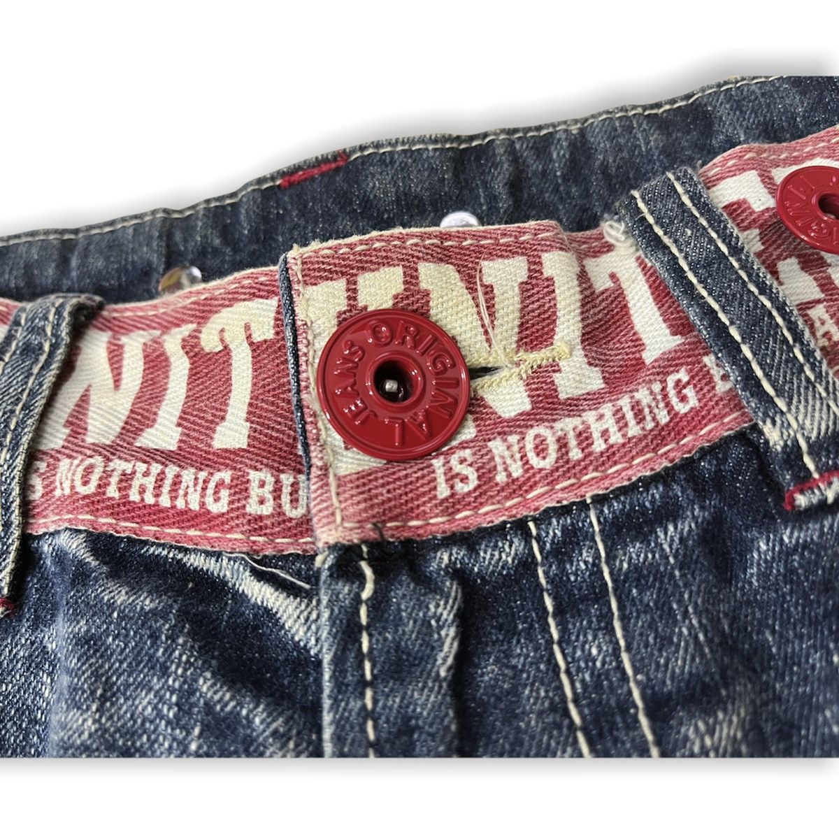 Japanese Brand CUSTOM DISTRESSED JAPAN DENIM JEANS PUNK STYLE Size US 32 / EU 48 - 2 Thumbnail