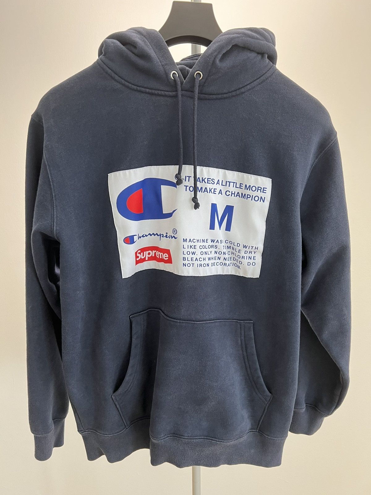 Champion Supreme Supreme Champion Label Hooded Sweatshirt Grailed