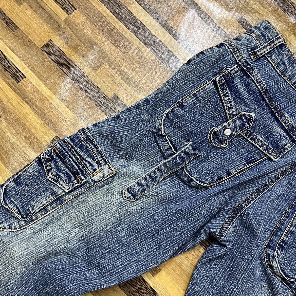 Indigo × Japanese Brand Flare Seditionaries Denim 6 Pockets Cargo Flares Size US 27 - 14 Thumbnail