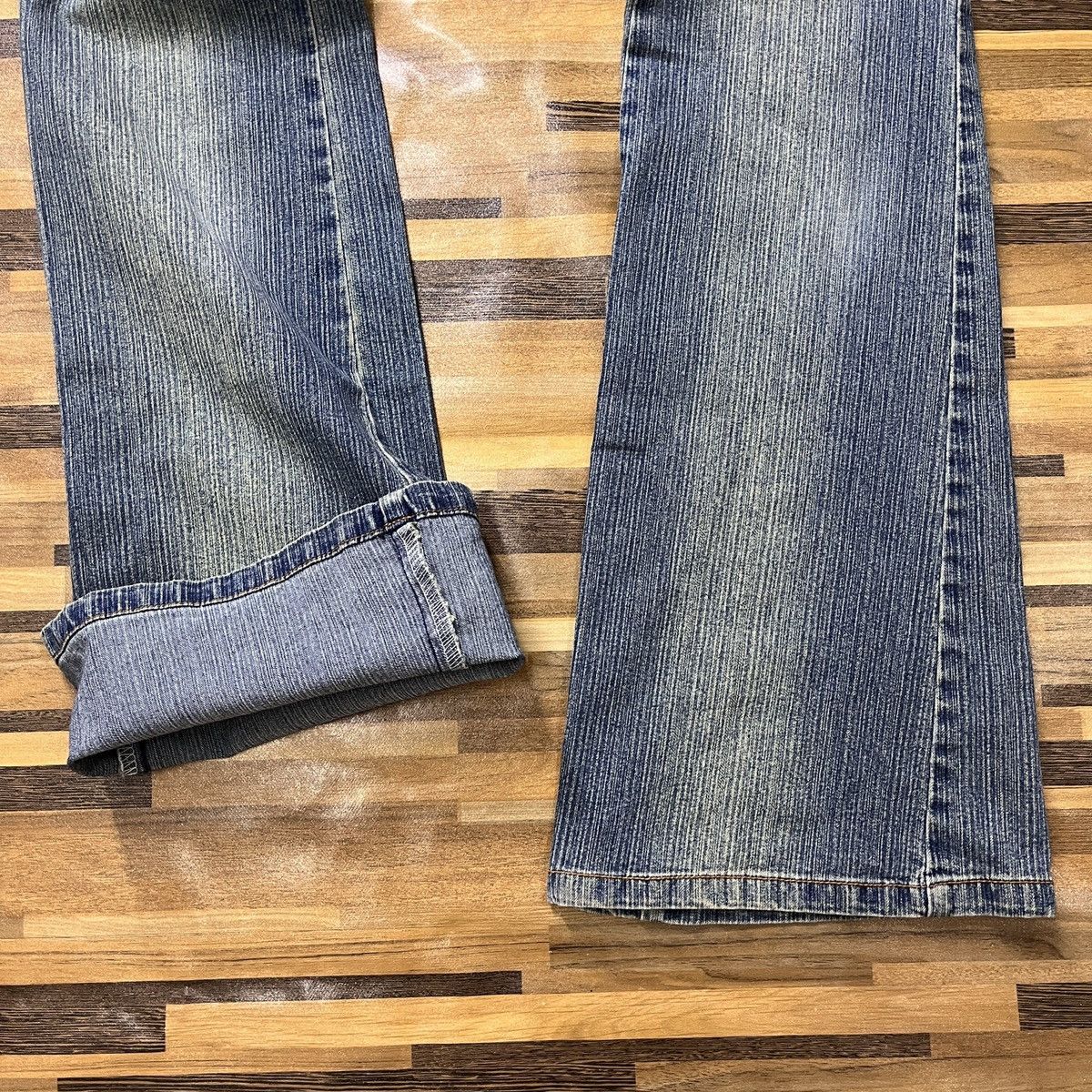 Indigo × Japanese Brand Flare Seditionaries Denim 6 Pockets Cargo Flares Size US 27 - 13 Thumbnail