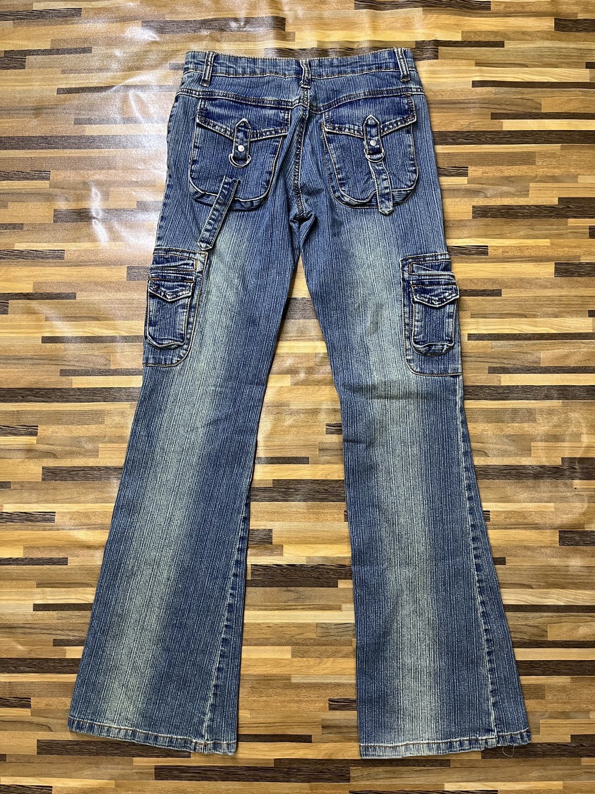Indigo × Japanese Brand Flare Seditionaries Denim 6 Pockets Cargo Flares Size US 27 - 16 Thumbnail
