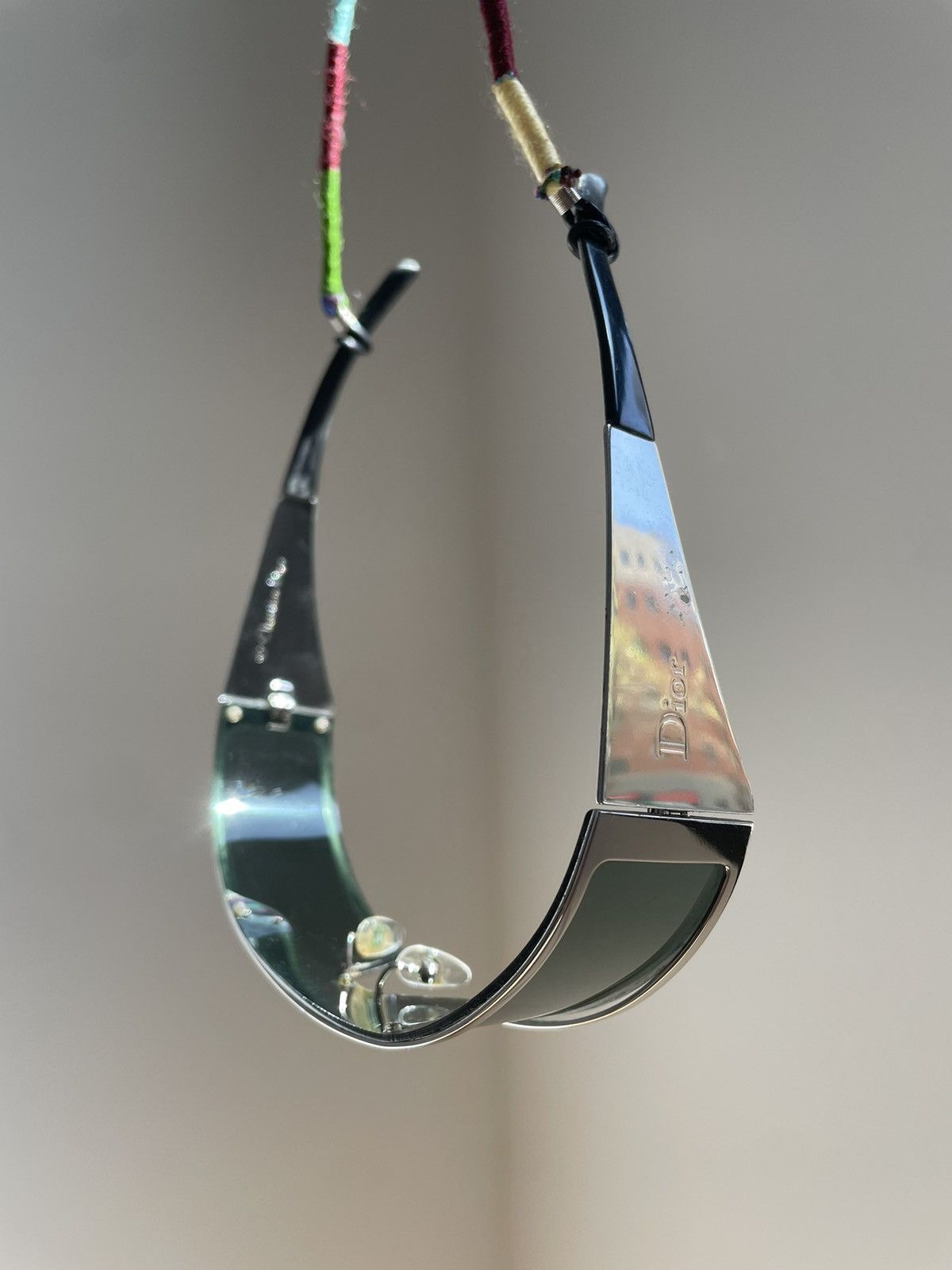 Dior Dior Sunglasses Punk SS 2003 Mask Metal Sport Vintage Y2K Size ONE SIZE - 4 Thumbnail