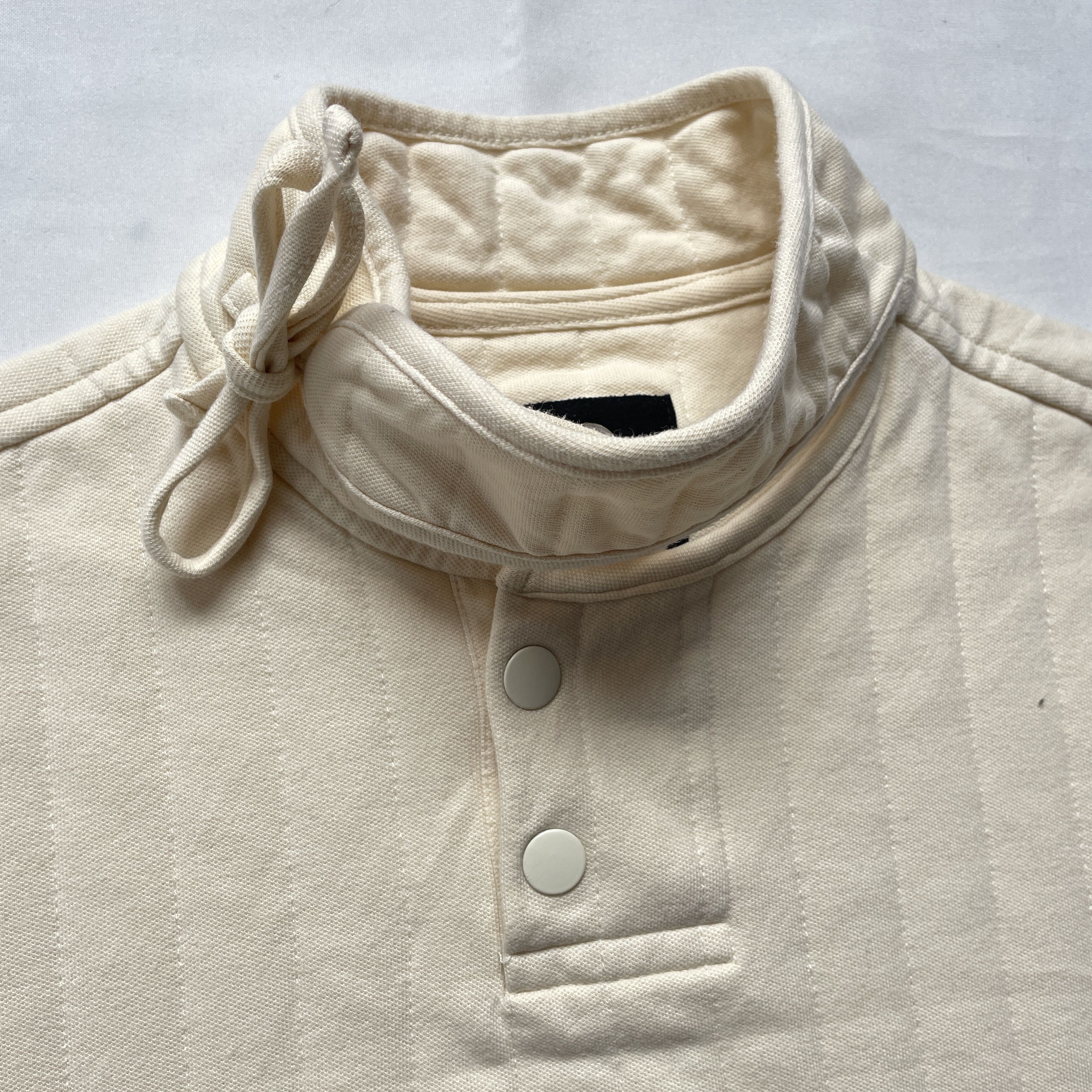 Craig Green Craig Green X Björn Borg Womens Cream Quilted Polo Shirt Size L / US 10 / IT 46 - 6 Thumbnail