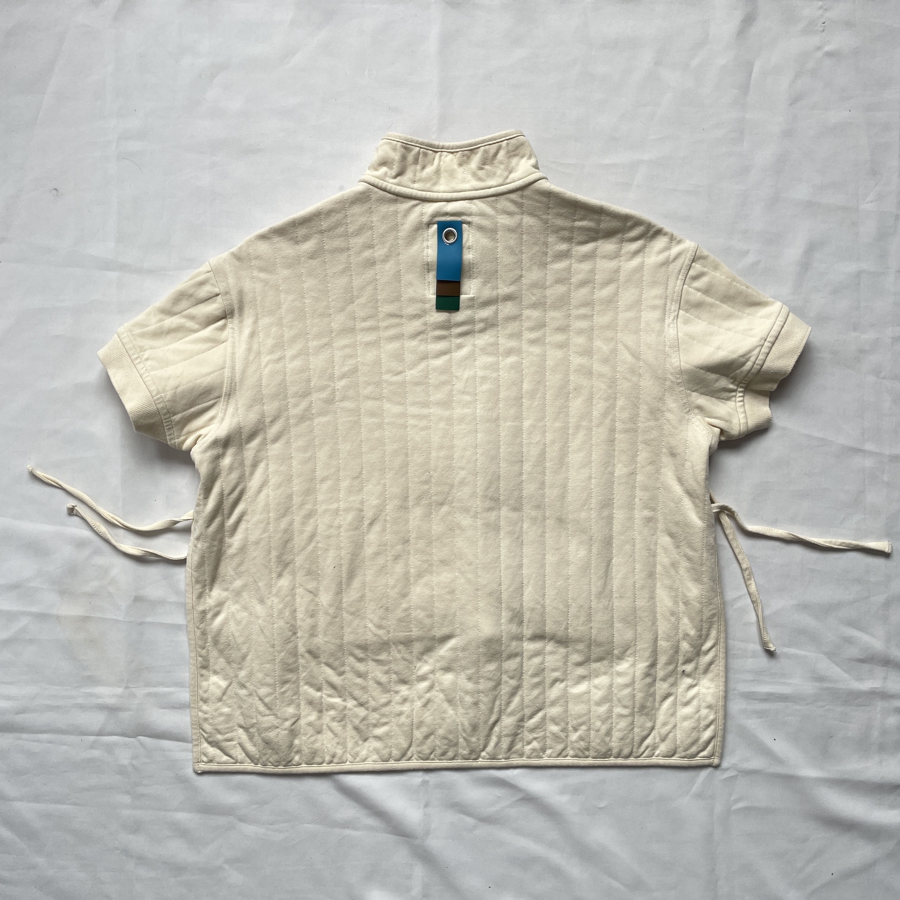 Craig Green Craig Green X Björn Borg Womens Cream Quilted Polo Shirt Size L / US 10 / IT 46 - 3 Thumbnail