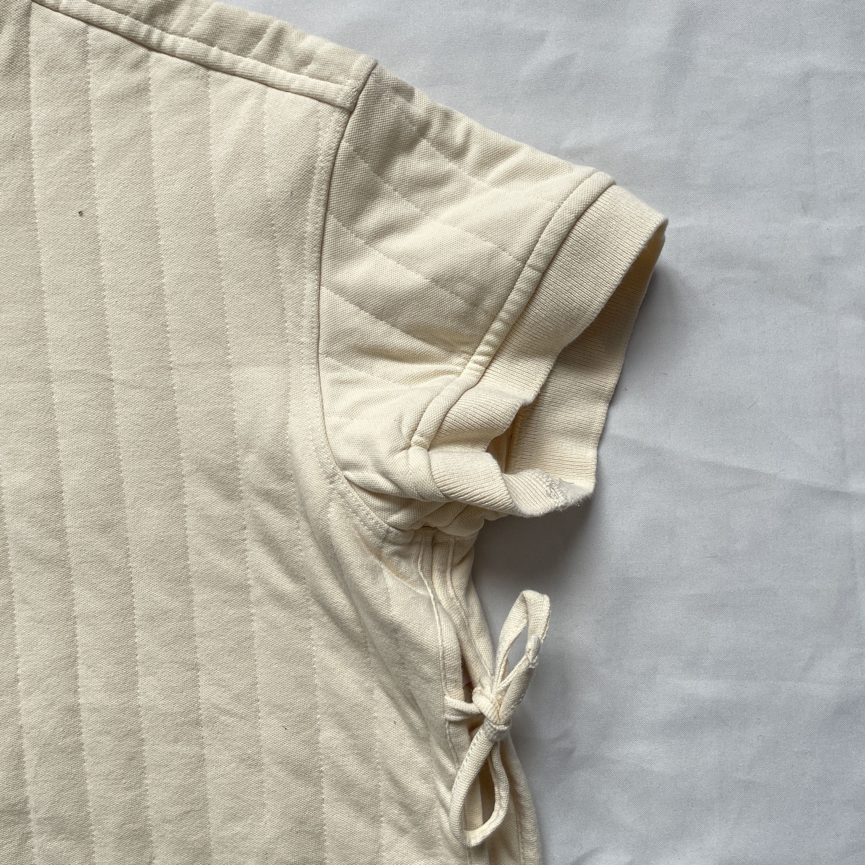 Craig Green Craig Green X Björn Borg Womens Cream Quilted Polo Shirt Size L / US 10 / IT 46 - 9 Thumbnail