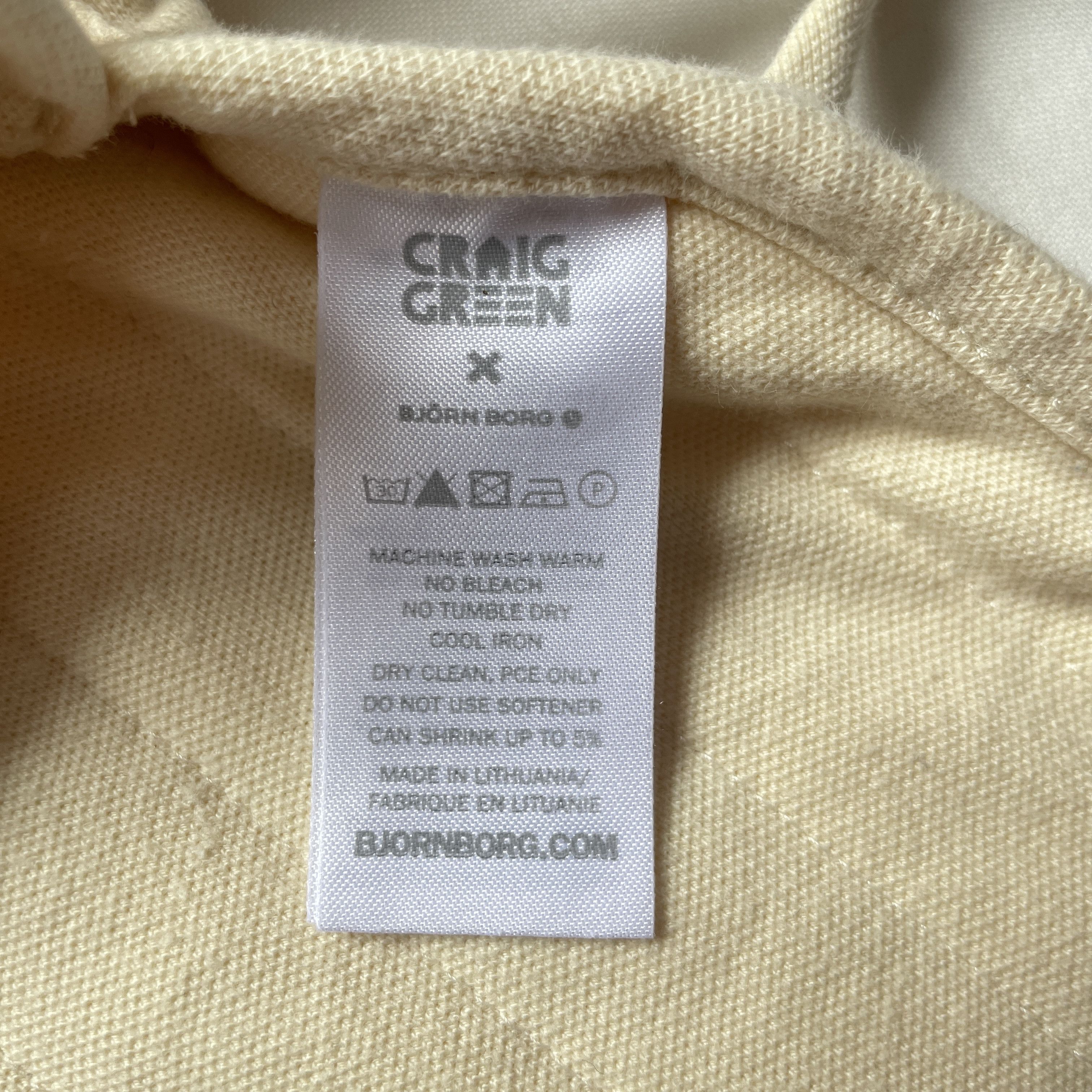 Craig Green Craig Green X Björn Borg Womens Cream Quilted Polo Shirt Size L / US 10 / IT 46 - 13 Thumbnail