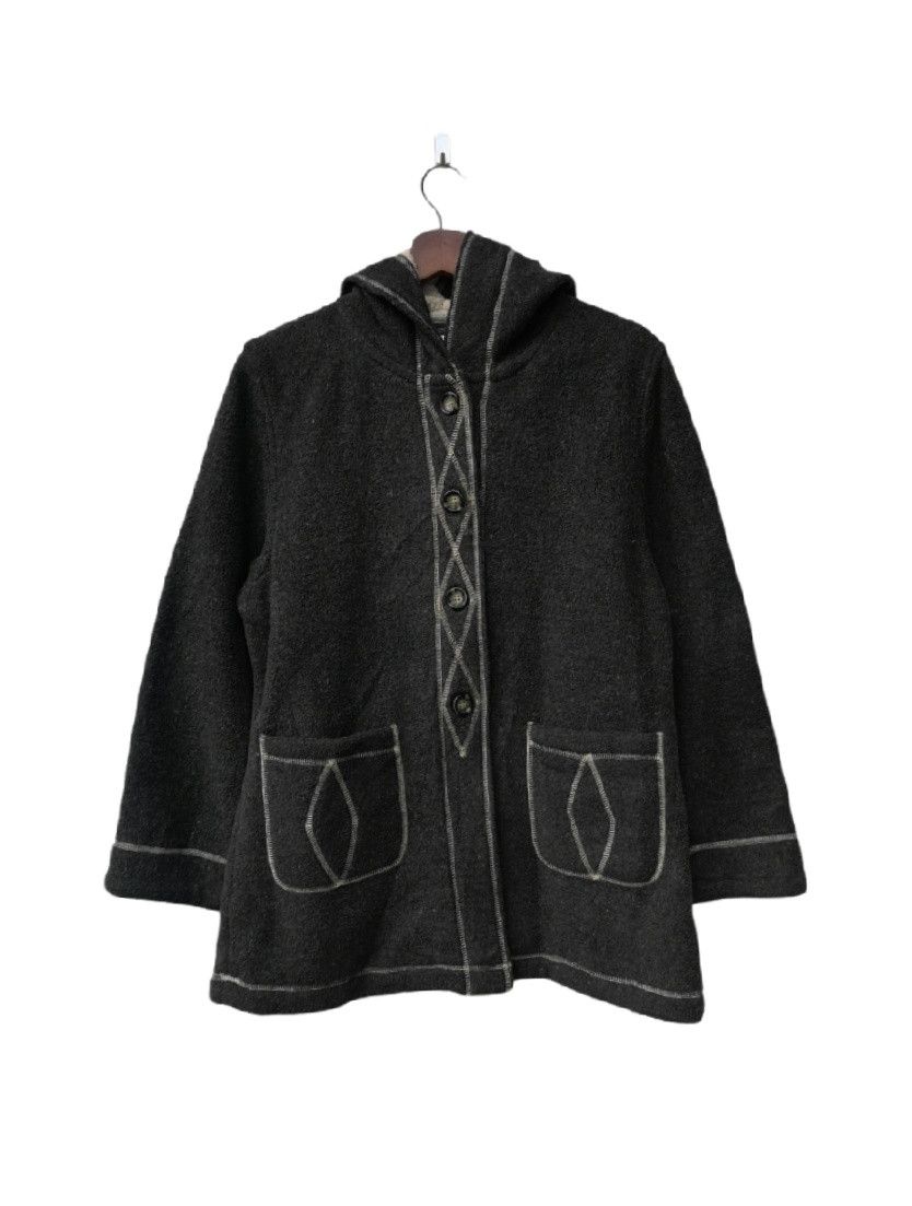image of Vintage Natural Basic Hoodie Jacket in Black, Men's (Size Medium)