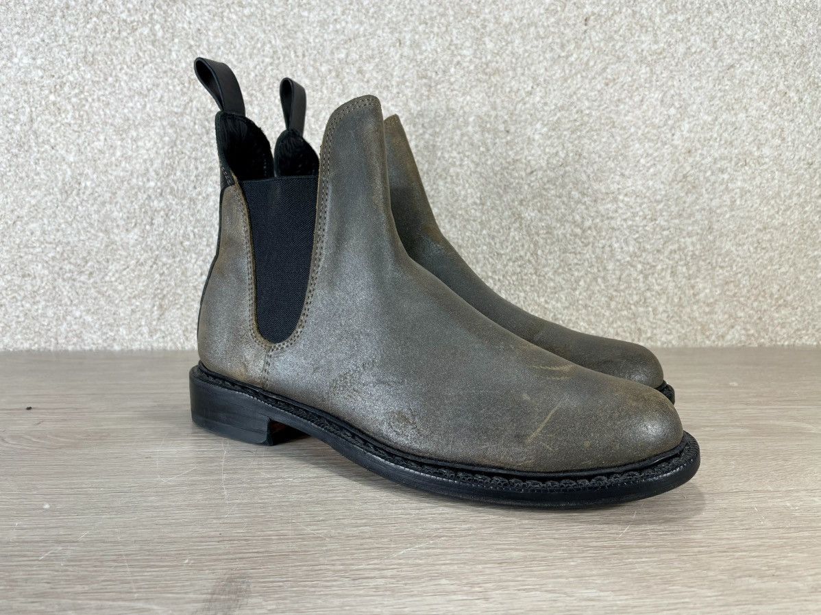 Rag & Bone Rag & Bone Gray/Black Leather Avant Garde Y2K Chelsea Boots Size US 9 / IT 39 - 2 Thumbnail