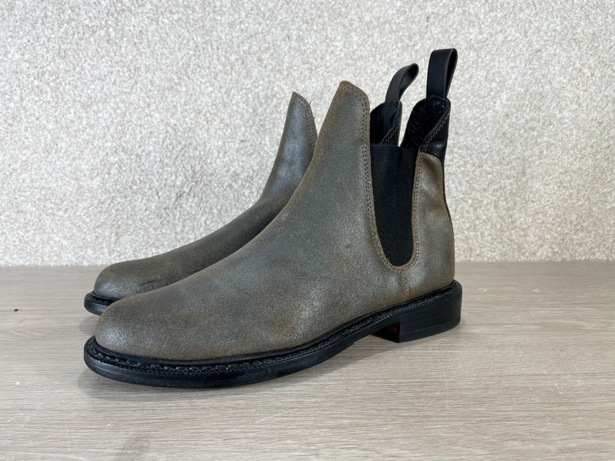 Rag & Bone Rag & Bone Gray/Black Leather Avant Garde Y2K Chelsea Boots Size US 9 / IT 39 - 1 Thumbnail