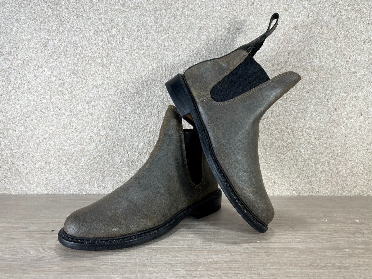 Rag & Bone Rag & Bone Gray/Black Leather Avant Garde Y2K Chelsea Boots Size US 9 / IT 39 - 5 Thumbnail