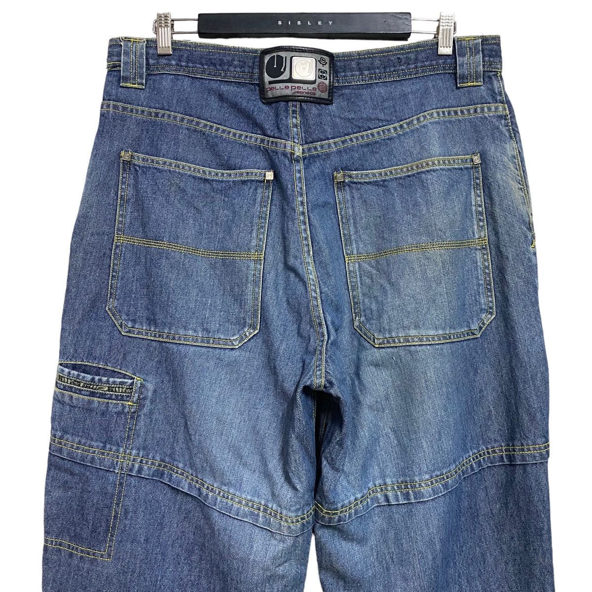 Pelle Pelle Vintage Pelle Pelle Denim Baggy Pants Velcro Straps Size US 36 / EU 52 - 12 Thumbnail