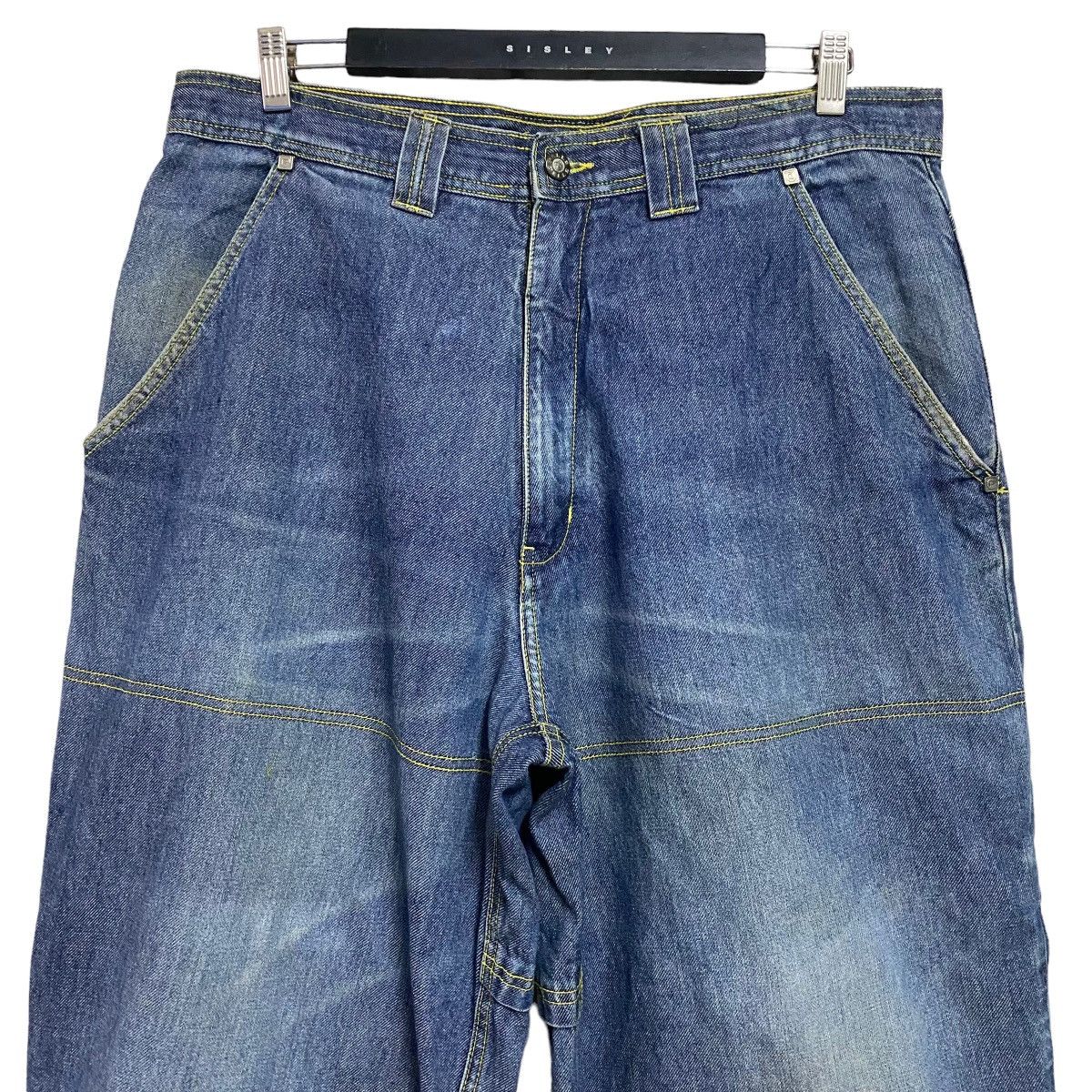 Pelle Pelle Vintage Pelle Pelle Denim Baggy Pants Velcro Straps Size US 36 / EU 52 - 3 Thumbnail