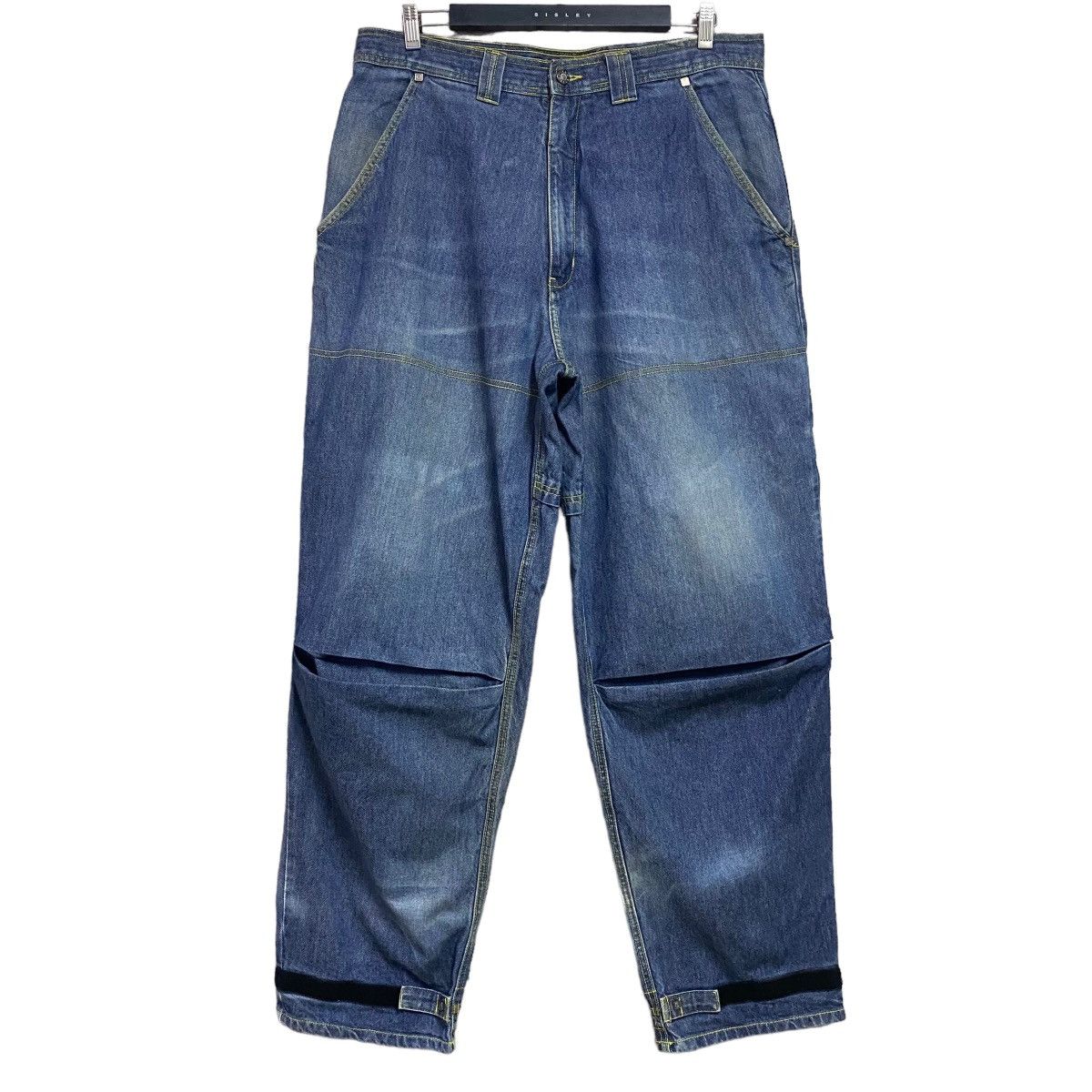 Pelle Pelle Vintage Pelle Pelle Denim Baggy Pants Velcro Straps Size US 36 / EU 52 - 2 Thumbnail