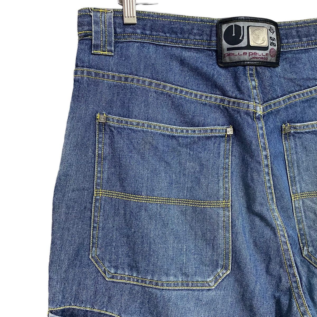 Pelle Pelle Vintage Pelle Pelle Denim Baggy Pants Velcro Straps Size US 36 / EU 52 - 13 Thumbnail