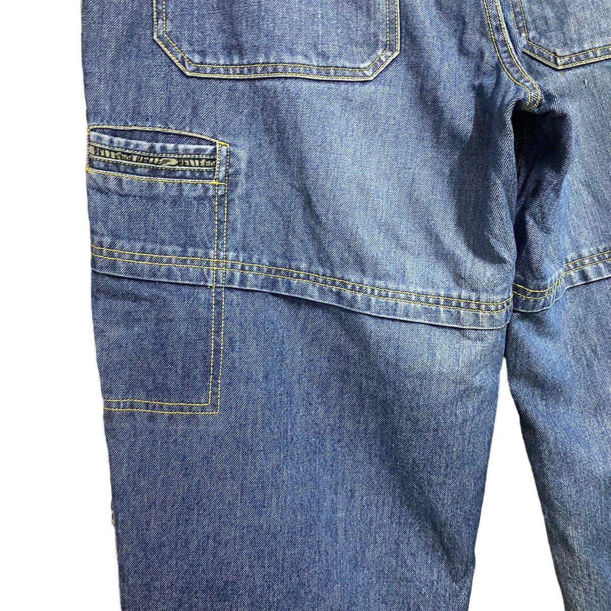 Pelle Pelle Vintage Pelle Pelle Denim Baggy Pants Velcro Straps Size US 36 / EU 52 - 16 Thumbnail