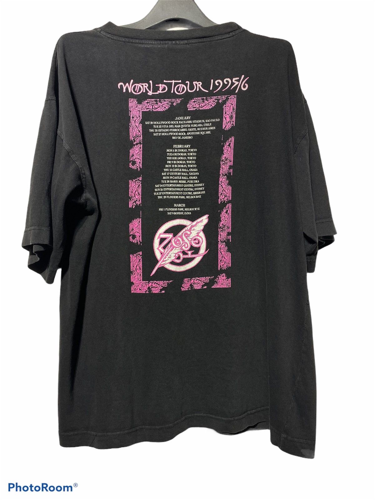 Band Tees VINTAGE jimmy page \ ROBERT PLANT TOUR 1995 Size US L / EU 52-54 / 3 - 2 Thumbnail