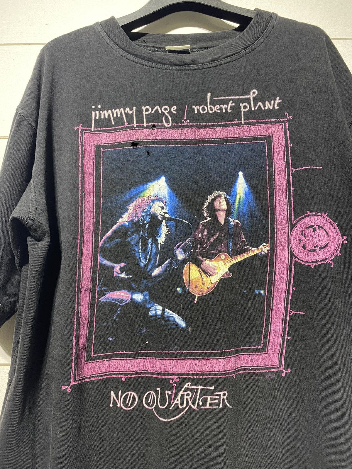 Band Tees VINTAGE jimmy page \ ROBERT PLANT TOUR 1995 Size US L / EU 52-54 / 3 - 4 Thumbnail