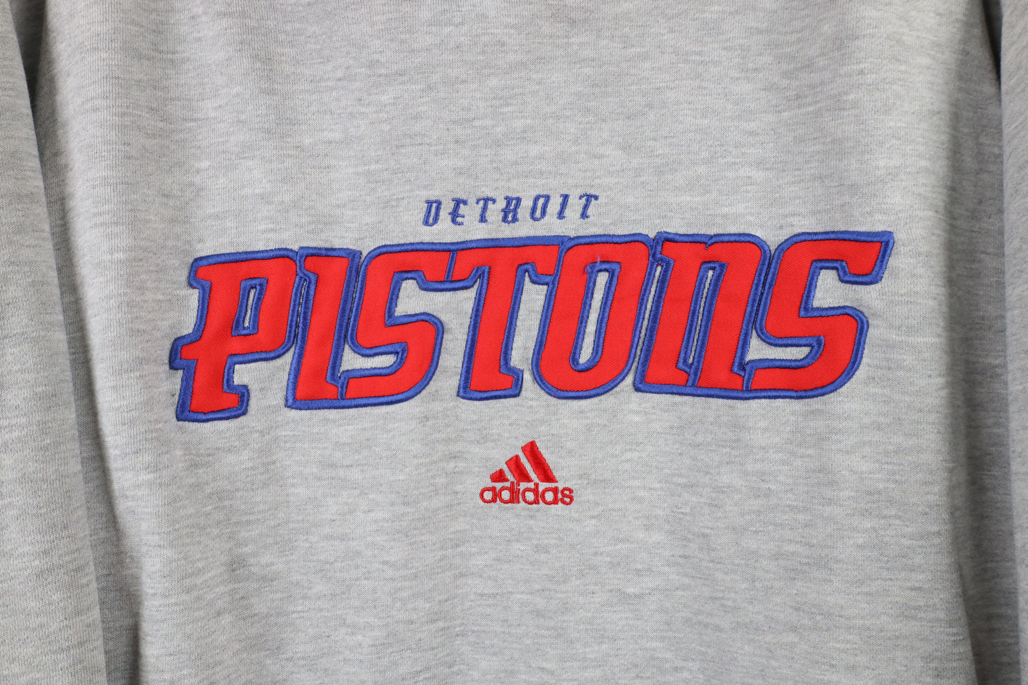 Adidas Adidas Detroit Pistons Basketball Out Hoodie Sweatshirt Size ONE SIZE - 5 Thumbnail