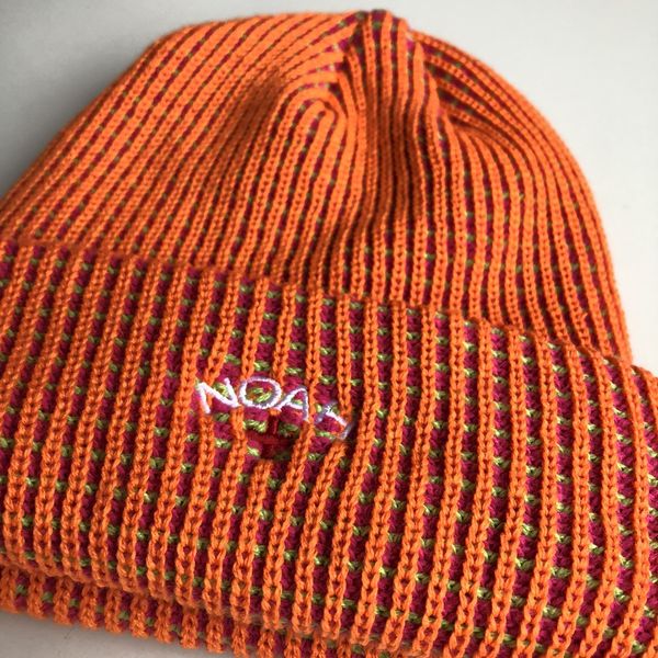 Noah Noah Tri Color Logo Beanie | Grailed