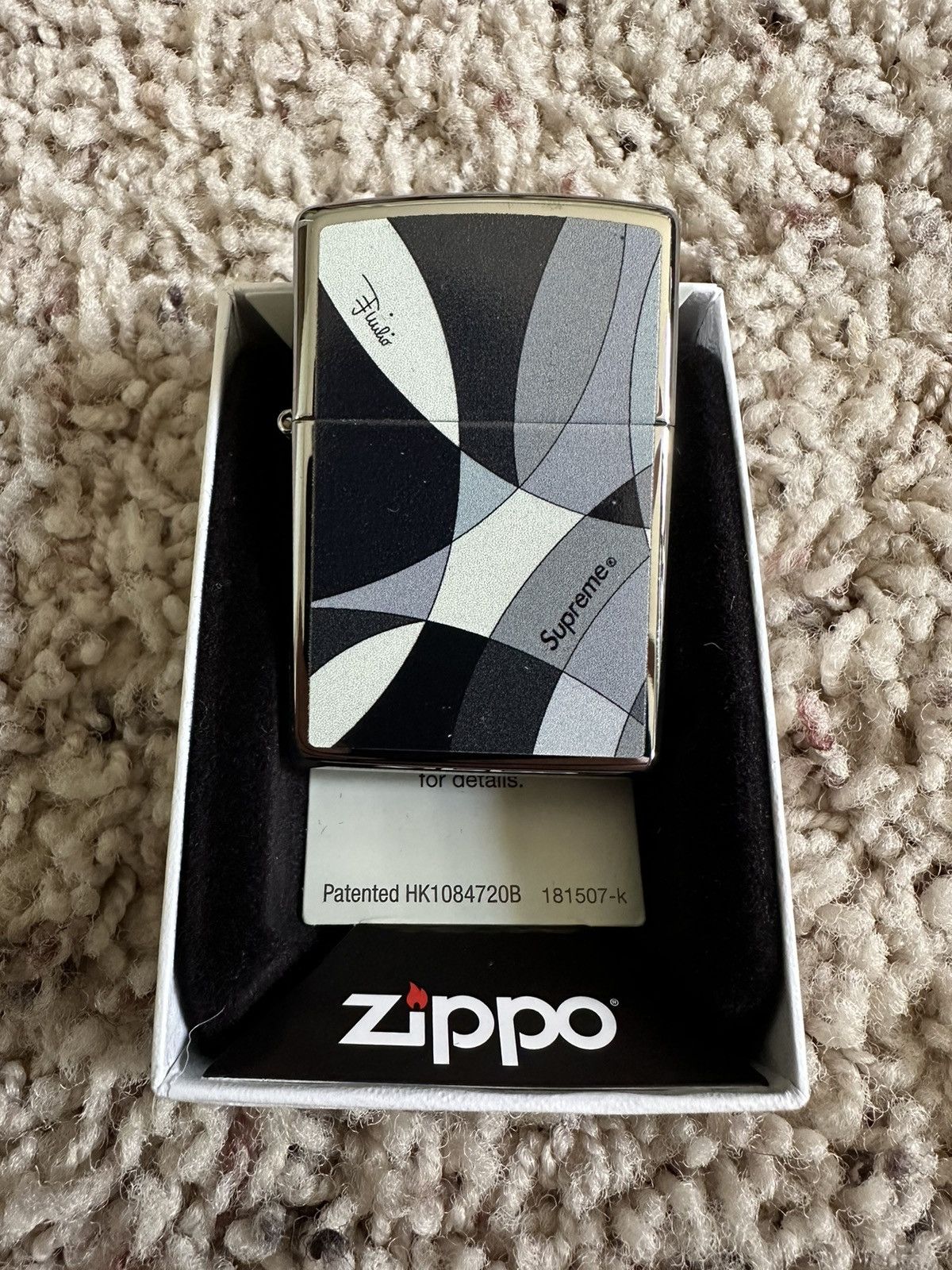 2021SS Supreme Emilio Pucci ZippoBlack-