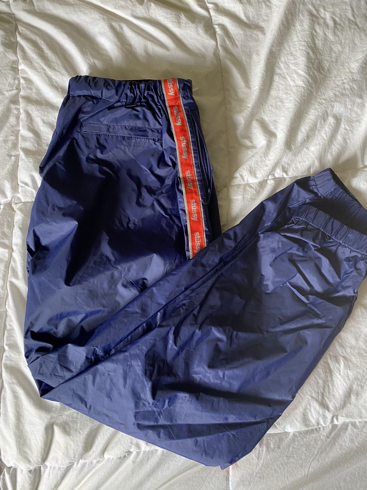 image of Stussy Track Pants in Navy Blue, Men's (Size 34)