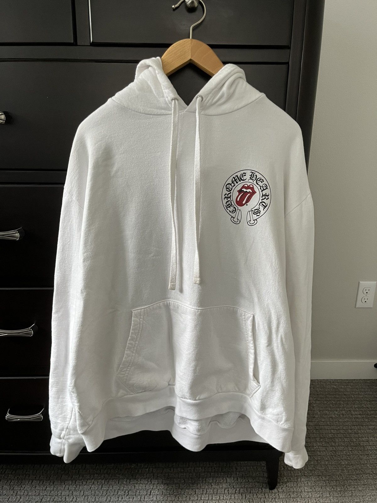 Chrome Hearts X Rolling Stones White/Red Hoodie